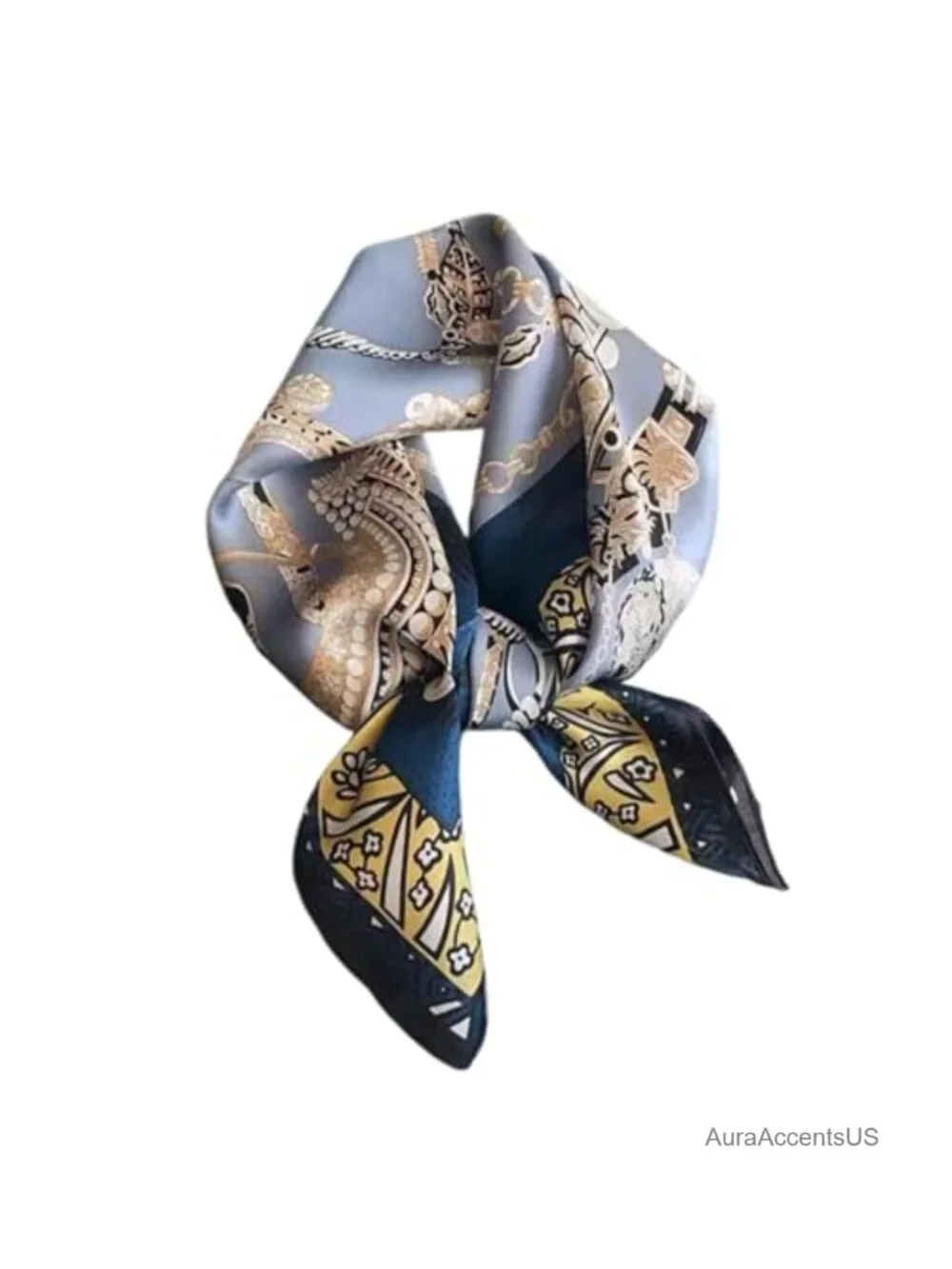 100% Mulberry Silk Square Scarf 27x27 Fashion Neck Scarf Headwrap